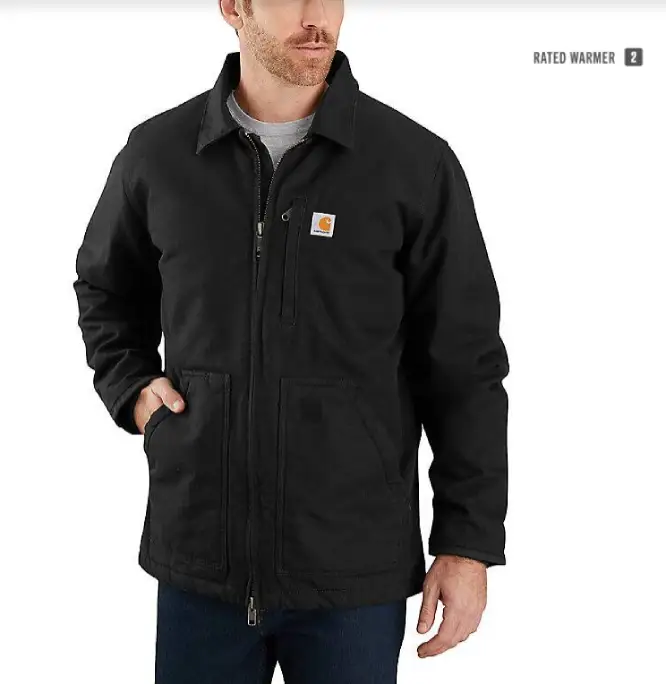 Carhartt-Men and Womens Sherpa-Lined Field Jacket - Loose Fit - Washed Duck - 2 Warmest Rating