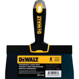 DEWALT Blue Steel Drywall Taping Knife with Soft Grip Handle